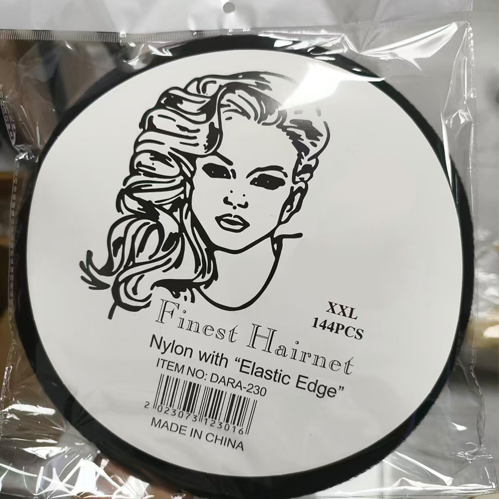 20-inch 144-piece disc-packed ultra-fine invisible hair net, wig hair net, professional dance hair net