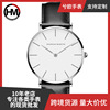 Japanese waterproof belt for leisure for black leather, watch, quartz watches, wish, wholesale