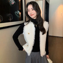 小香风羊绒马甲女通勤针织无袖背心宽松高级感外搭毛衣外套秋冬