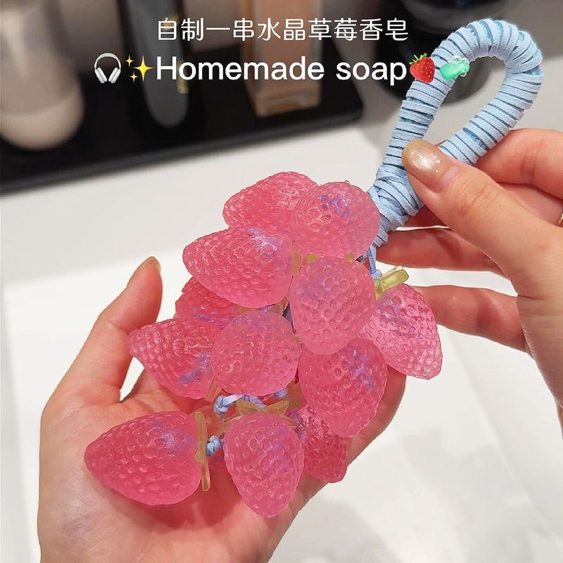 ストロベリースターグレープアロマセラピーペンダント手作りDIY素材パッケージソープフレッシュでかわいいギフト女の子の親友へ|undefined