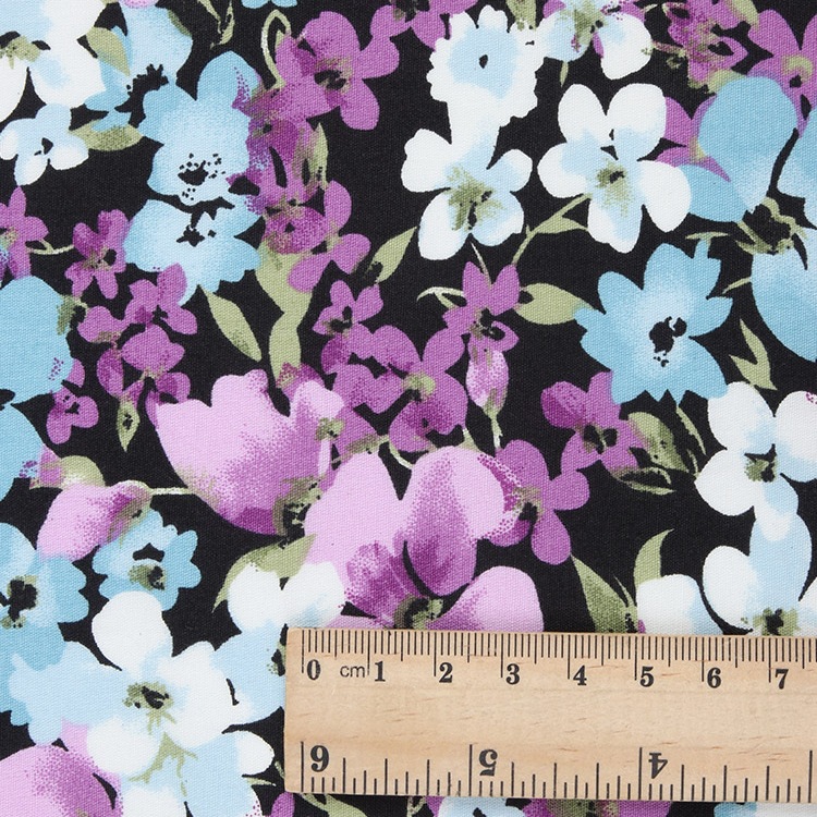 Fabricante de ventas multicolor floral 100% algodón impresión de tela de mujer