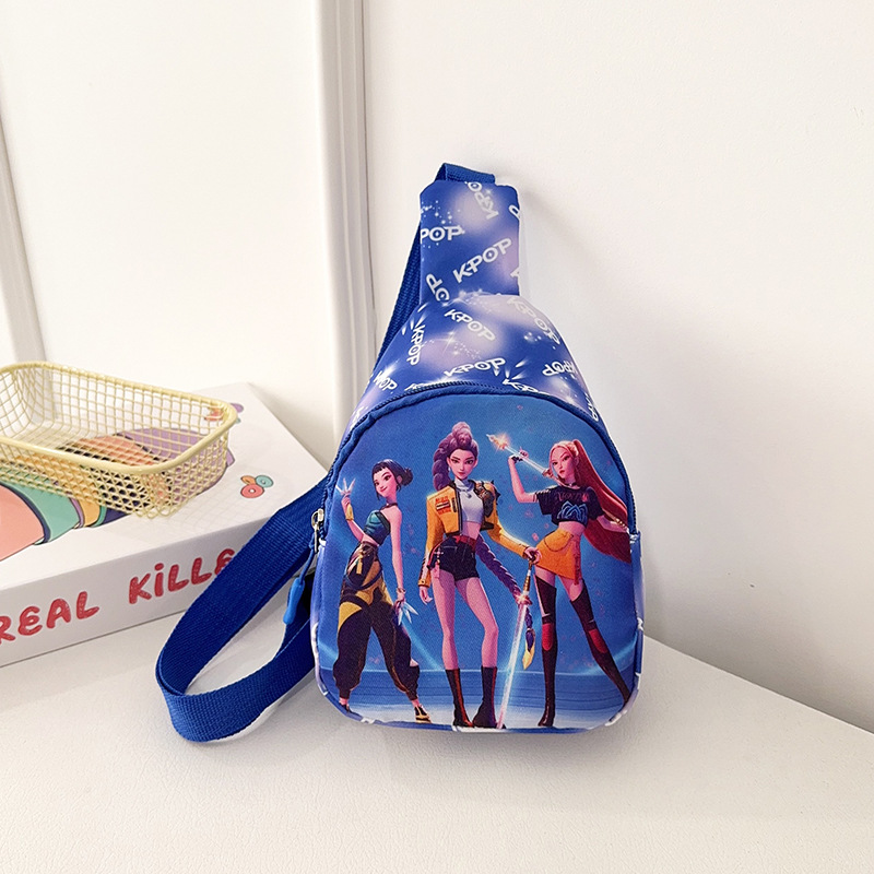 Comercio exterior 2026 nuevo KPOP bolso de pecho de dibujos animados para niños, mochila de moda para niños y niñas, jardín de infantes lindos bolsos de hombro