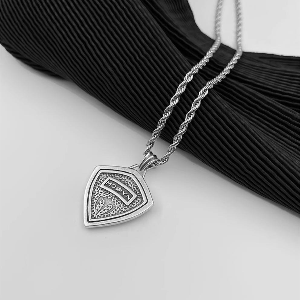 Collana tridente uomo, pendente hip hop in stile argento thai_voghion.com