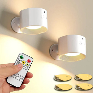 Rechargeable wall lamp painting lamp three-color adjustable stepless dimming remote control receiving magnetic suction simple portable fill light oil painting lamp