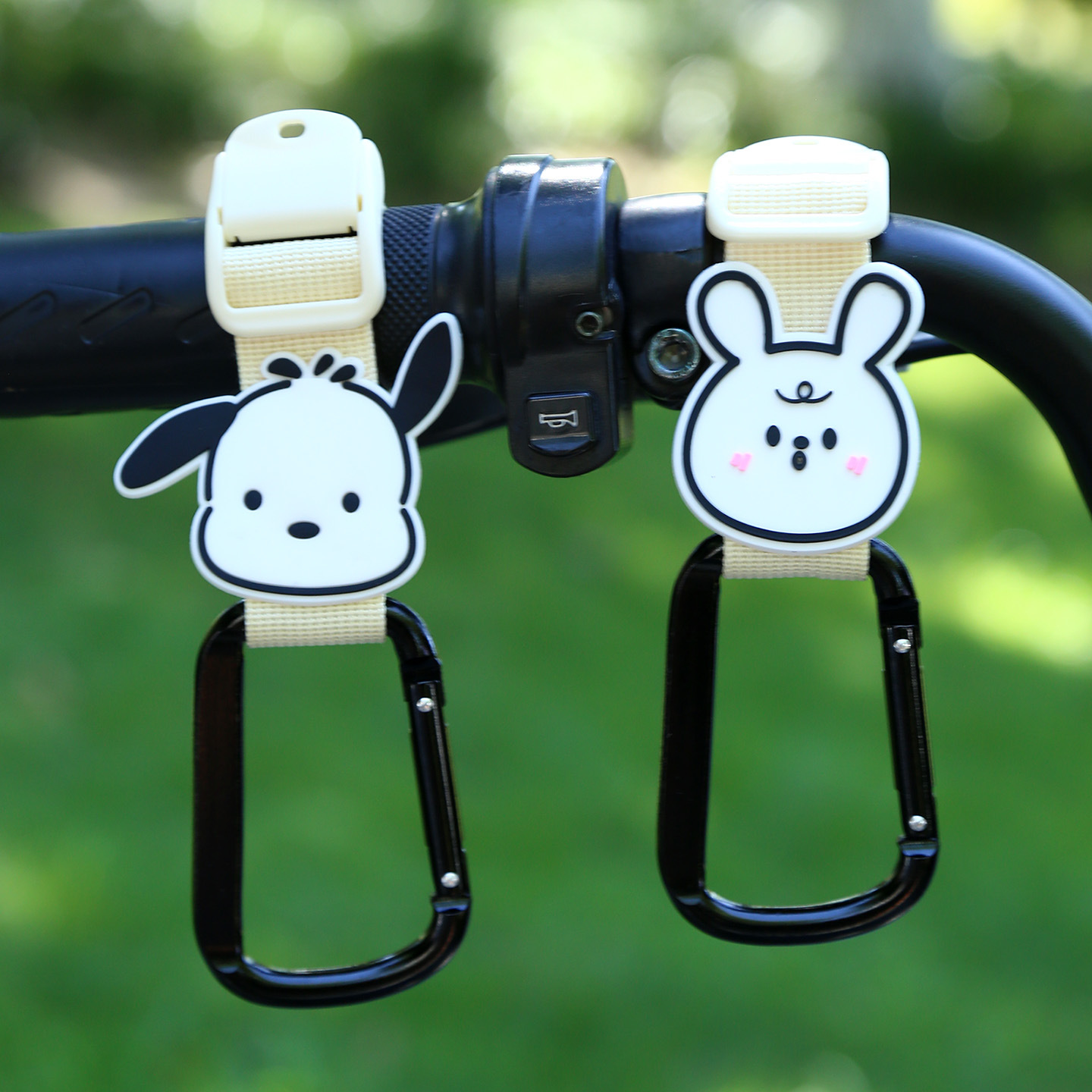 2025 Cross-Border New Electric Vehicle Hook Front Universal Cute Cartoon High-Value Stroller Hanging Buckle Storage Artifact