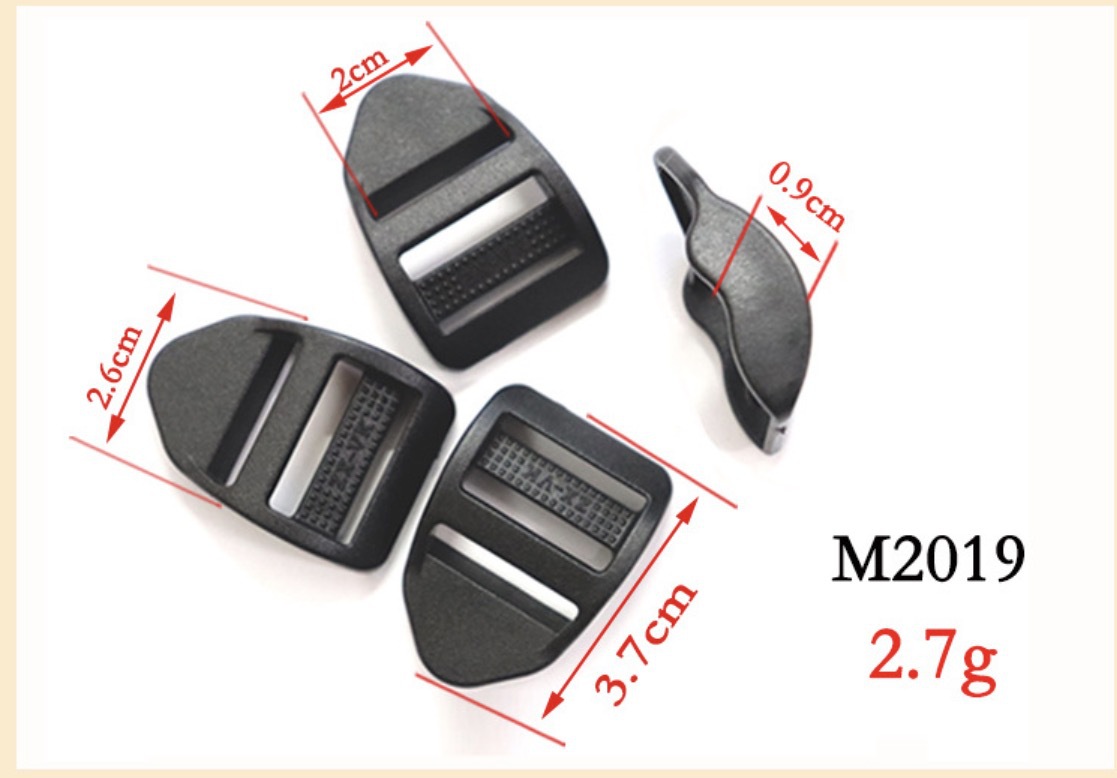 El fabricante suministra hebillas ajustables de plástico, hebillas para correas, hebillas de cuatro posiciones, hebillas trapezoidales, hebillas trapezoidales curvas de cuatro posiciones de 20 mm.