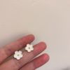 Silver needle, cute small fresh earrings flower-shaped, silver 925 sample