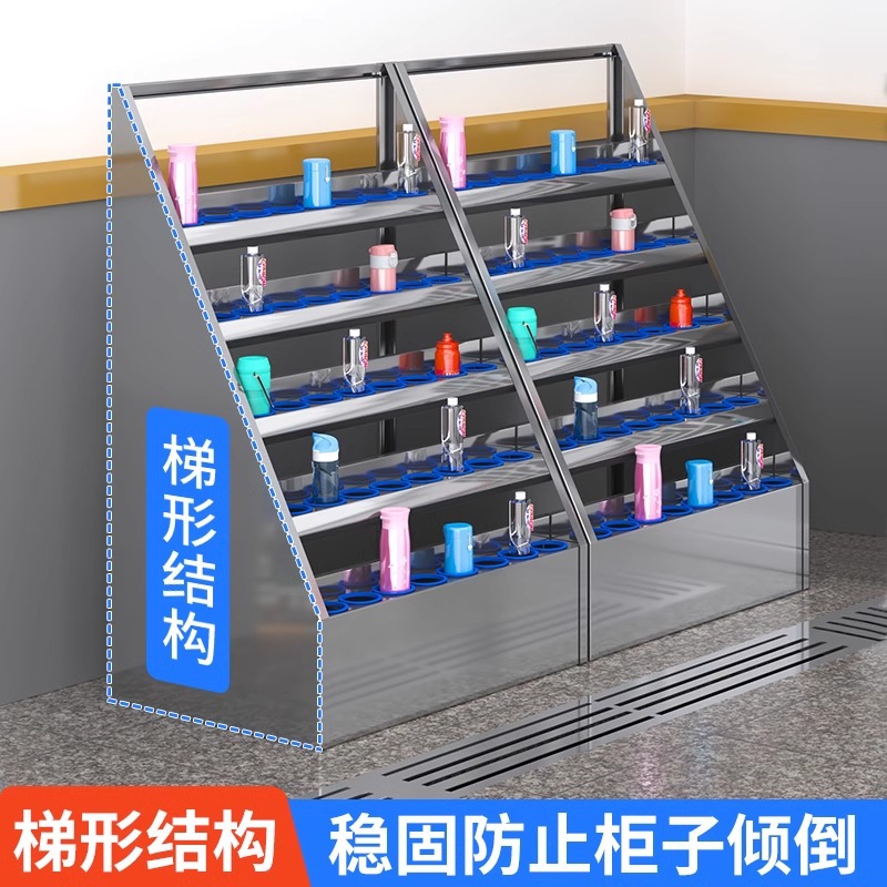 Taza de acero inoxidable Taza de agua gabinete de taller Taza de menú gabinete de almacenamiento personal sala de estar gabinete de archivos con estante de puerta