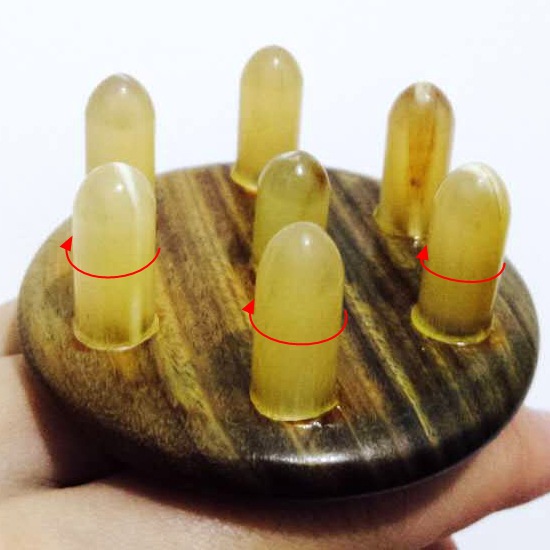 Sandalwood Massage Comb for Women's Head, Scalp Meridian Comb Massager for Unblocking Meridians, Scraping, Preventing Hair Loss, Natural Hair Care Comb