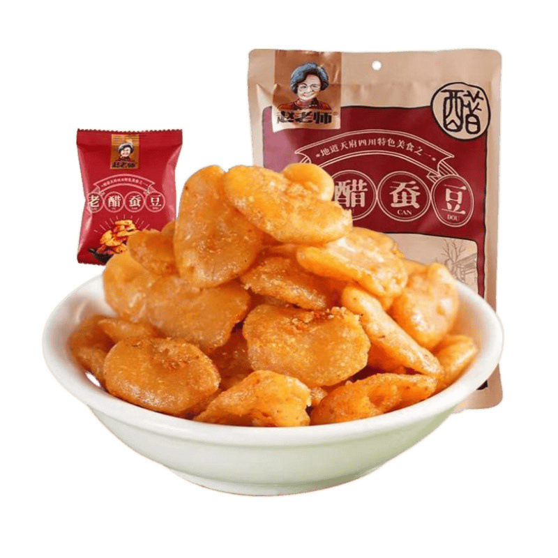 趙先生の古酢そら豆袋詰めの奇妙な味の豆、殻なし蘭豆スナック卸売|undefined