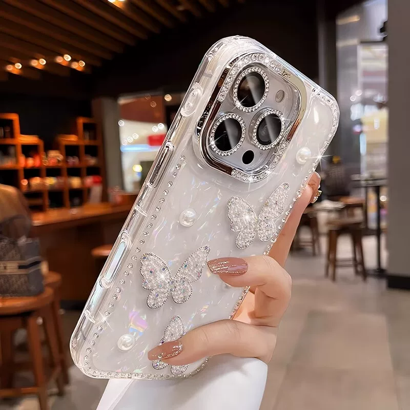 Apple, совместимый с iPhone 17 Pro, трехмерный чехол из перламутра, 15 Pro Max
