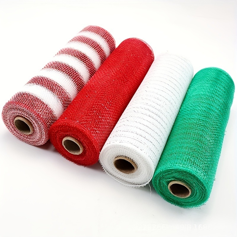 Lot de 18 nœuds en maille pour Noël, rouleau de maille pour déguisement, cadeau DIY, ruban PP, couleur, Halloween_voghion.com