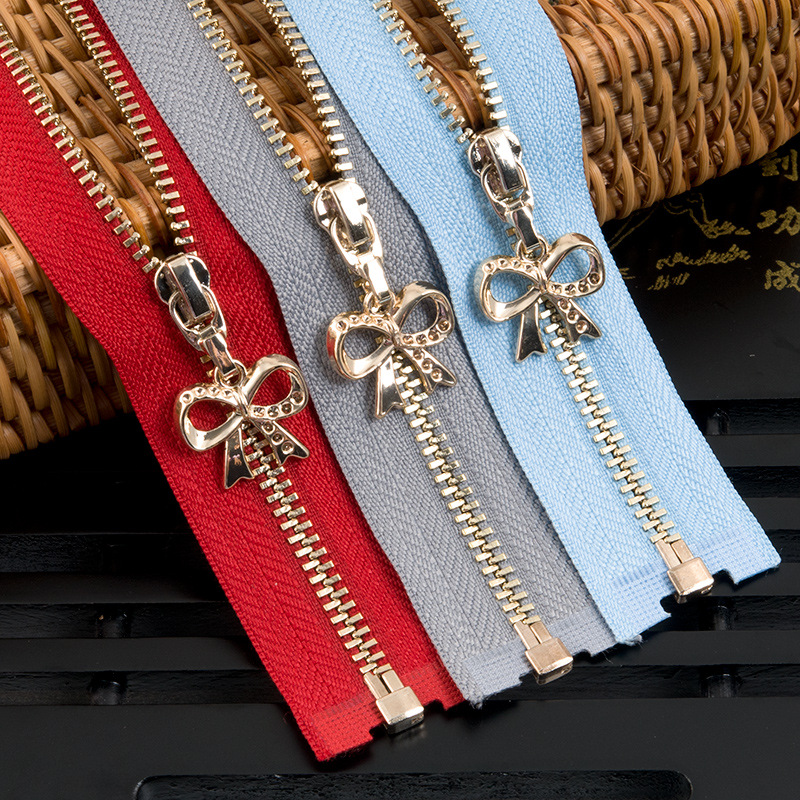 3号金属拉链秋装外套铜齿门襟开口拉锁夹克可拆分长拉链配件批发