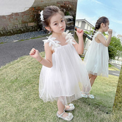 女童蓬蓬紗裙網紗裙子兒童仙女吊帶裙超洋氣夏裝小女孩夏季連衣裙
