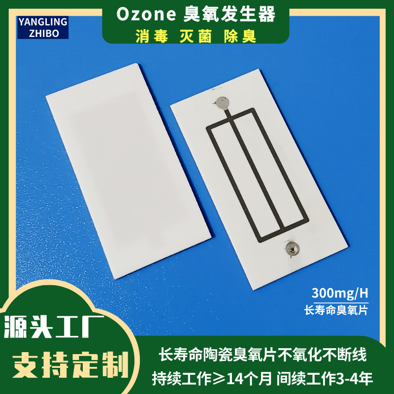300mg长寿命陶瓷臭氧片空气净化放电片产量足快超净负离子
