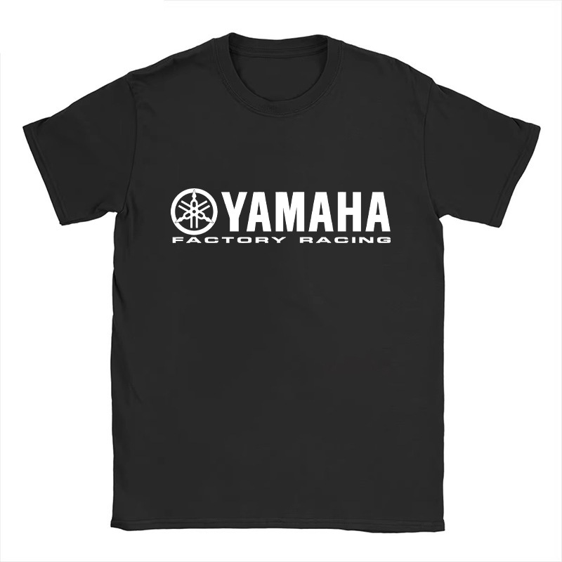Cross-Border Yamaha Factory Racing Printed Round Neck Short-Sleeved Summer Cotton T-Shirt Loose Casual Top