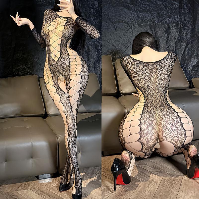 Sexy leopard print jacquard sheer lingerie, erotic underwear, hot girl style, tearable one-piece fishnet bodysuit 88 Sexy leopard print jacquard sheer lingerie, erotic underwear, hot girl style, tearable one-piece fishnet bodysuit 88