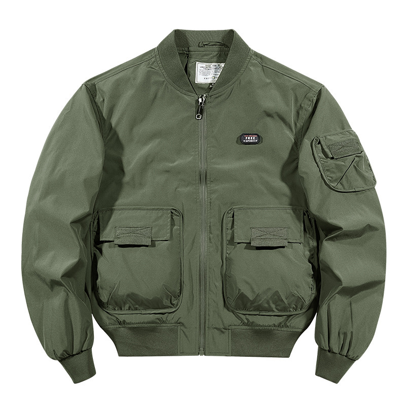 Spring and Autumn New Bomber Jacket Spring Fashion Men's Casual Jacket American Baseball Work Clothes