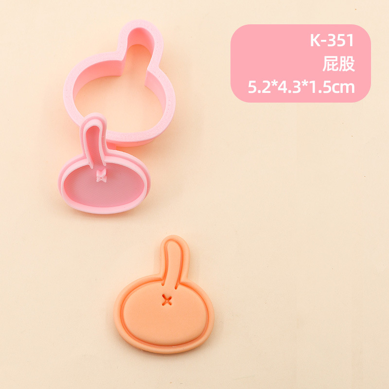 Molde de galletas de gato siamés de barro de frijol pequeño Dibujos animados lindo modelado de expresión gatito galleta DIY fondant horneado hogar