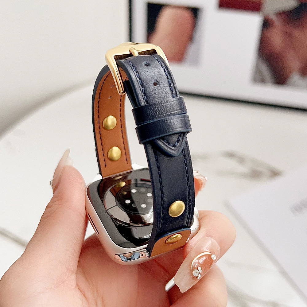 30g Weight Watch Strap Classification Genuine leather Material Round Pattern Casual, Simple Style Style Casual Simple Style Round Watch Strap 11