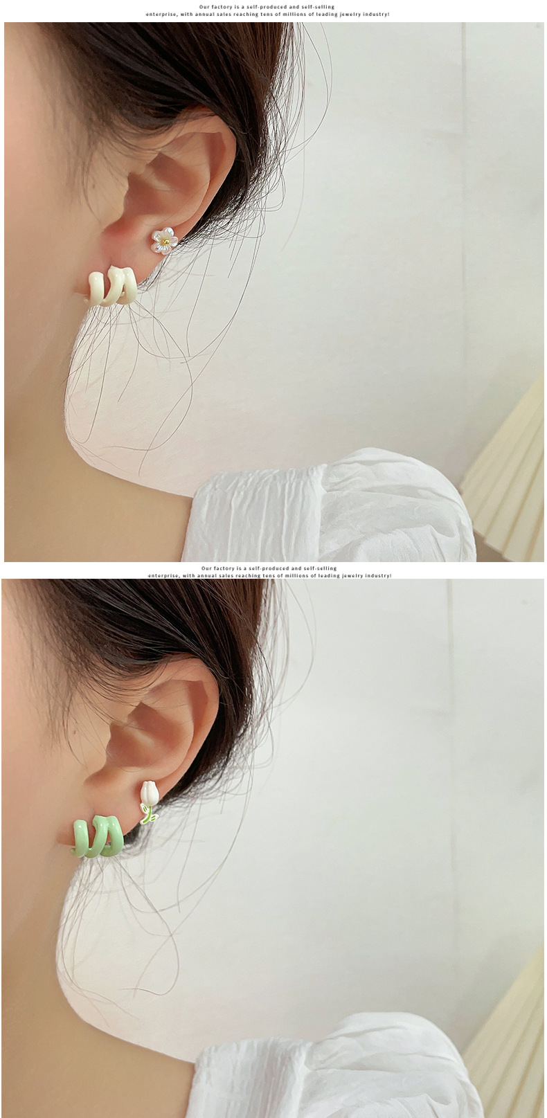 Sweet Flower Butterfly Alloy Plating Women's Earrings display picture 1