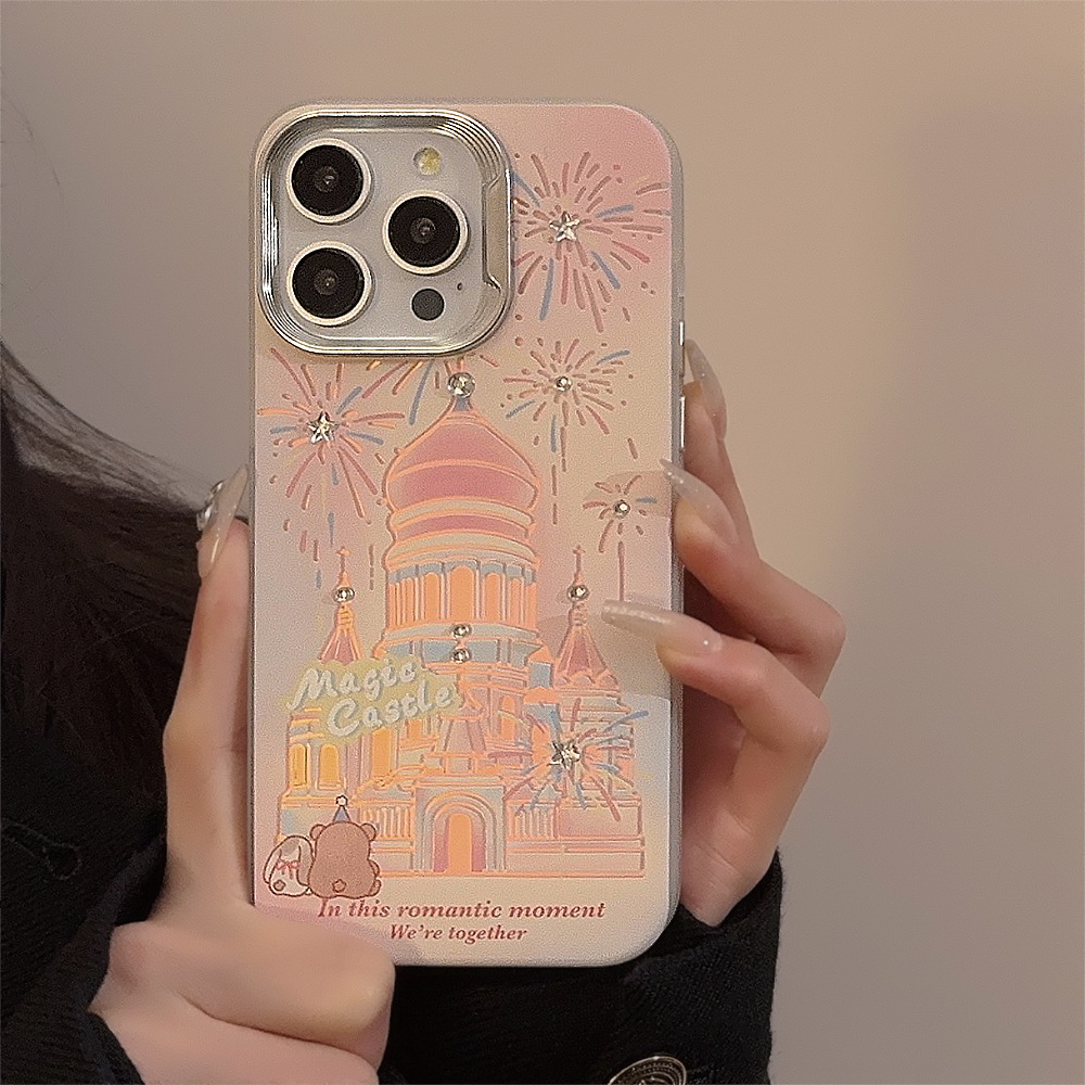Protective Phone Case For Apple Iphone With Cartoon Fireworks Castle_voghion.com