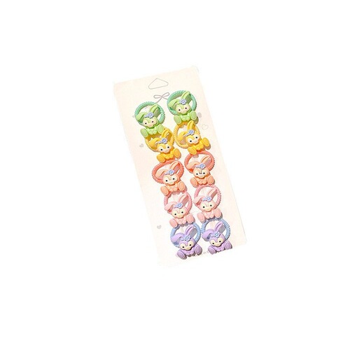 Children's Small Elastic Band Set of 10 Hair Accessories for Girls, Non-Hair Damaging, Baby and Toddler Hair Bands with Cute Beads