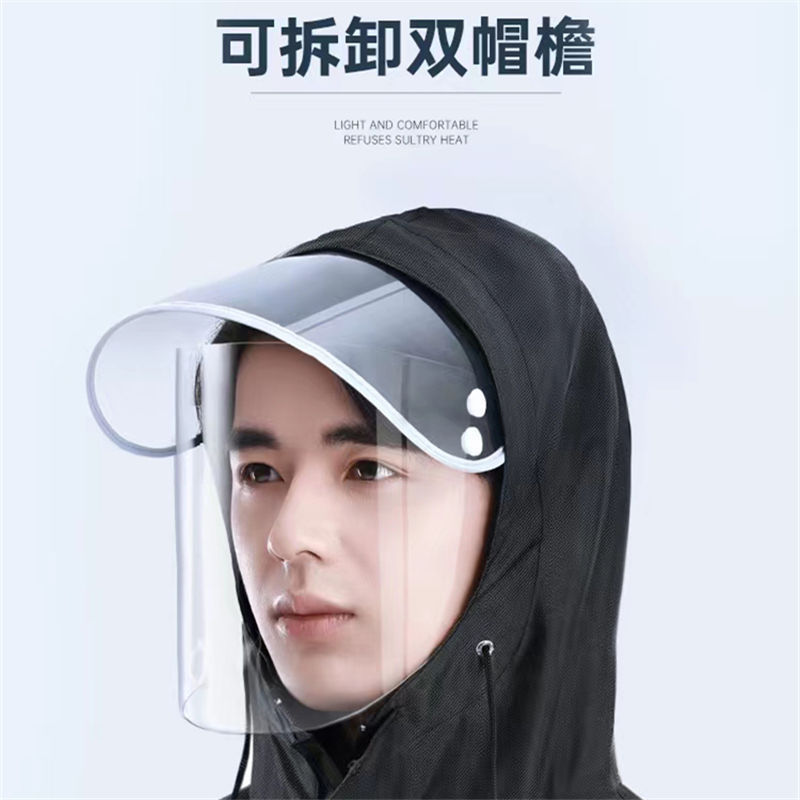 Raincoat largo a prueba de tormentas para hombres y mujeres al aire libre una sola capa de lluvia a pie gruesa larga protección ambiental y protección del trabajo