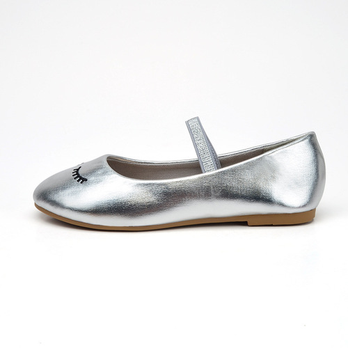Fashionable and Cute Girls' Spring and Autumn Season Round-Eyed Performance Shoes, Korean Version All-Season Children's Princess Shoes
