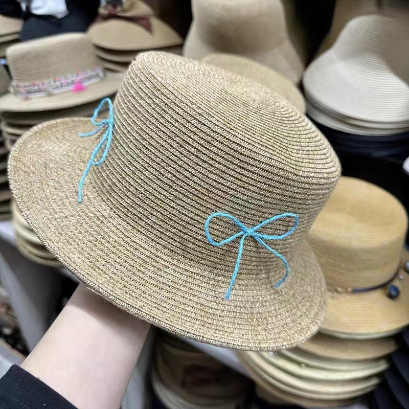 Hepburn Style Raffia Straw Sun Hat For Women Elegant Vintage Design_voghion.com