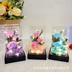 520永生花乾花石鹸バラのアクリルランプの母のバレンタインデーのプレゼントの誕生日の完成品の置物