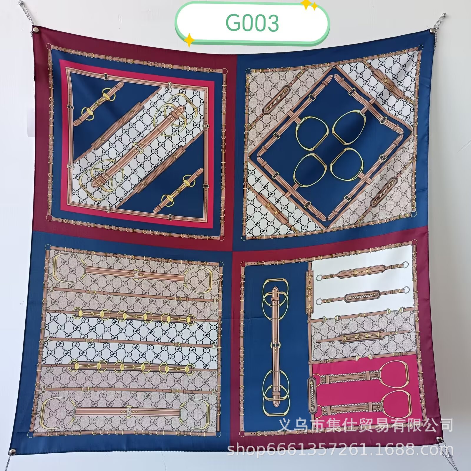 Bufandas de seda de moda europeas y americanas transfronterizas bufandas elegantes de alta calidad lujosas impresión de letras de seda impresión caliente en el extranjero