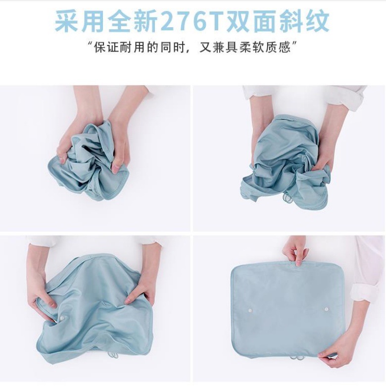 Set de bolsas de viaje de sarga, organizadores de ropa 6–8 piezas para maleta.