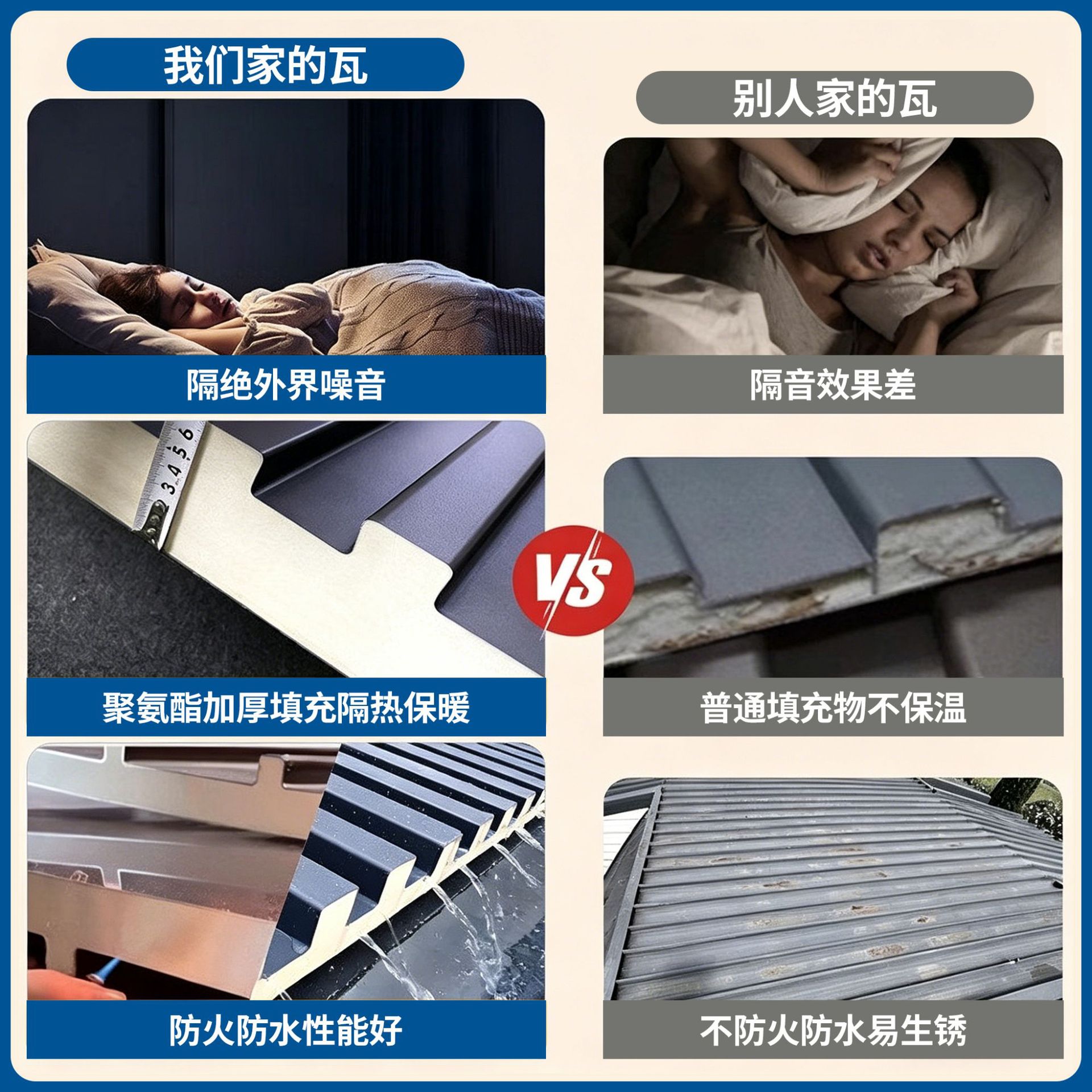长城板隔热铝瓦铝合金屋顶瓦别墅自建房隔音防水阳台露台厂房铝板