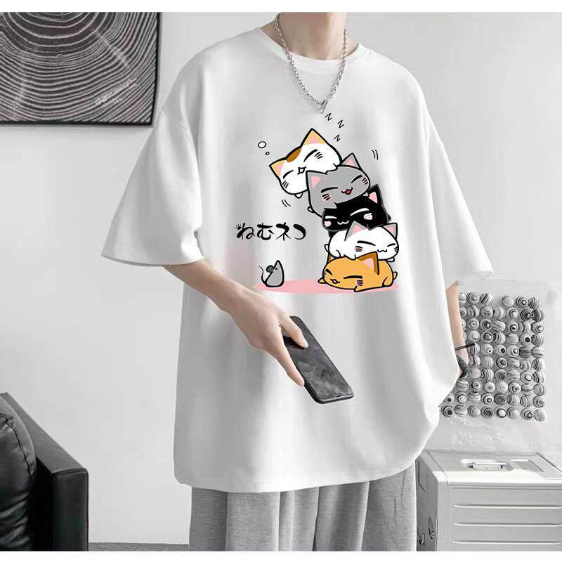 Men's Ice Silk Short-Sleeve T-Shirt, Summer 2024 New Style, Loose Fit, Quick-Drying, Plus Size, Half-Sleeve T-Shirt