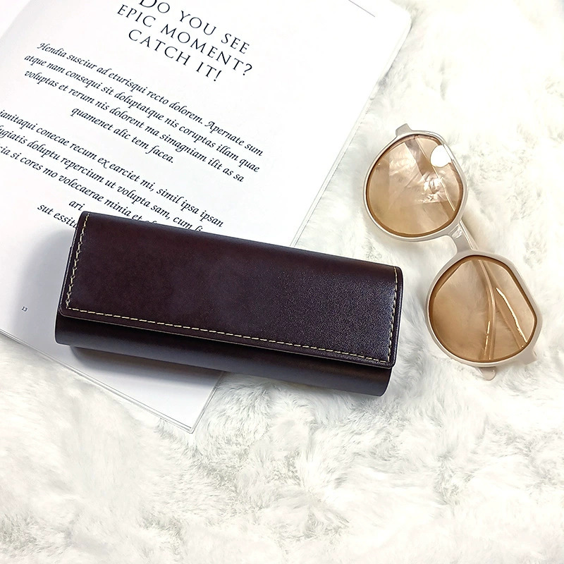 2020新型ファッション大近視皮質メガネケース皮質サングラスケース