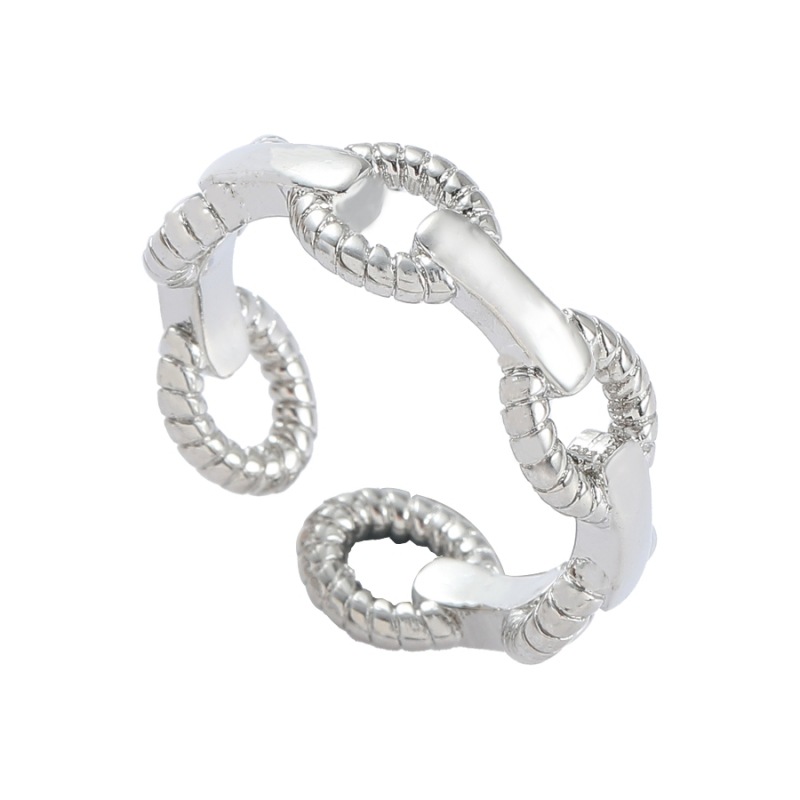 Fashionable small design trend ring with pigtail