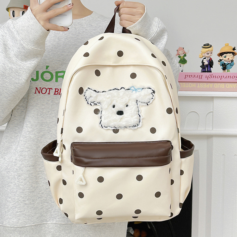 Mochila de alto valor facial para niños y niñas encantadora impresión de gran capacidad mochila de niños de dibujos animados perros mochila de niños