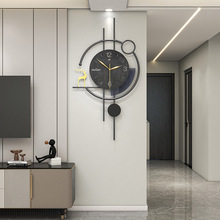 钟表客厅挂钟现代轻奢时钟高级感挂墙家用餐厅装饰钟创意静音挂表