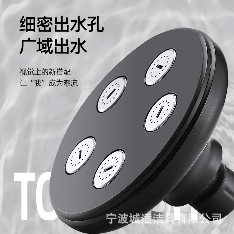 Ronda pequeña cintura presurizada ducha universal baño ducha baño grande agua superior rociador baño ducha cabeza traje