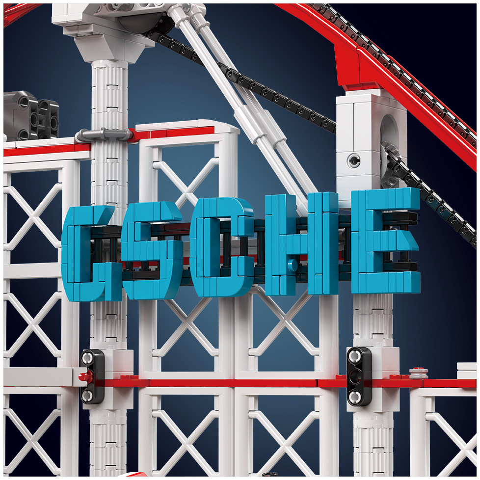 Yuxing Architecture Series 11014 Paradise Coaster Bloques de construcción creativos grandes, rompecabezas, juguetes para niños y niñas