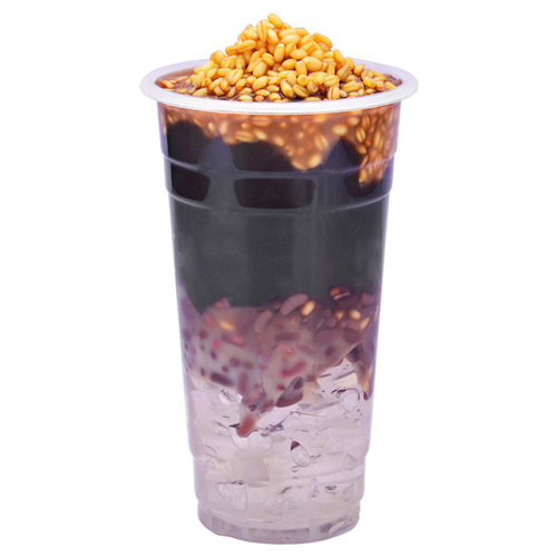 Milk tea cup disposable 95 caliber transparent plastic cup fruit tea cold drink cup juice drink beverage packaging cup