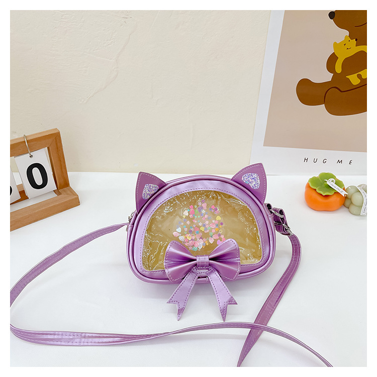Women's Small Pu Leather Cartoon Cute Semicircle Zipper Crossbody Bag display picture 3