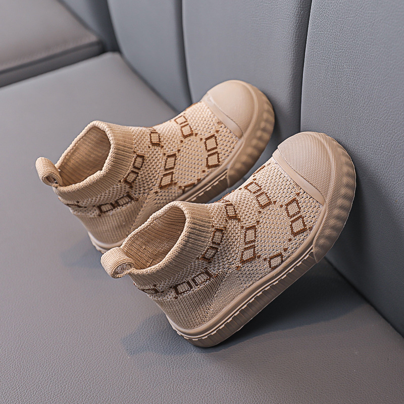 Zapatos de una pieza para bebés y niños pequeños, zapatos de suela blanda para niños, zapatos tipo calcetín para niñas, transpirables, antideslizantes para niños pequeños y niños.