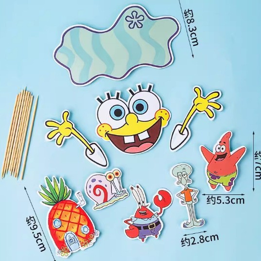 Decoraciones de pastel del Día de los Niños del 1 de junio en línea insertantes de pastel guisante artillero decoración