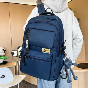 2024 new leisure travel backpack men's junior high school student schoolbag large capacity multi-functional backpack
