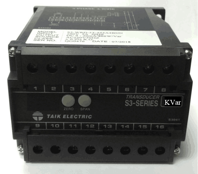 台湾台技S3-RD-3555A4BY无功功率变送器，TAIK ELECTRIC