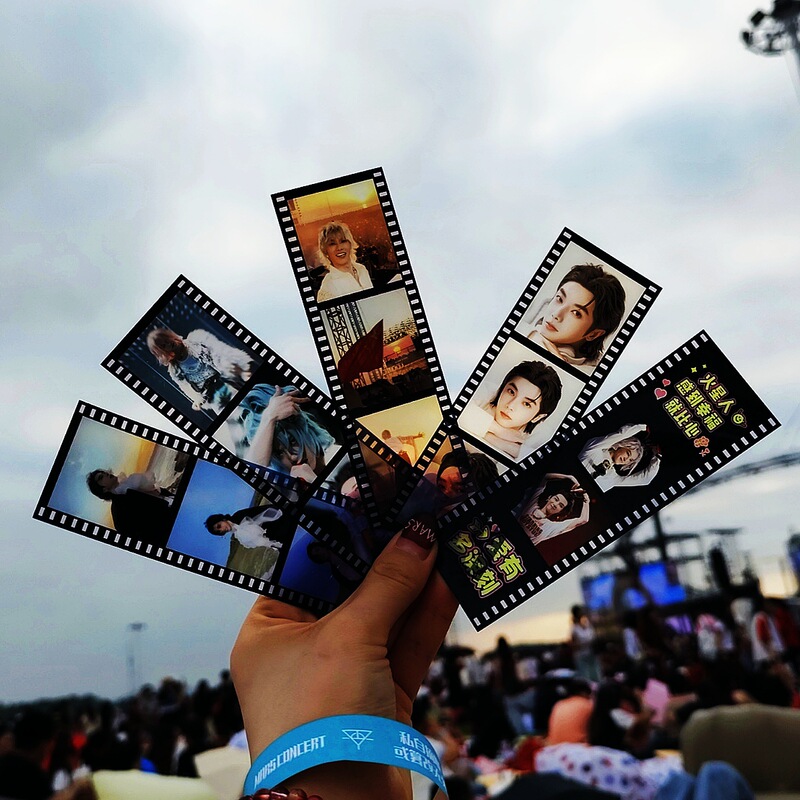 Reverse Film Light and Shadow Bookmark Photo Frame Printing Film Transparent Card Polaroid Life Four-Frame Slide