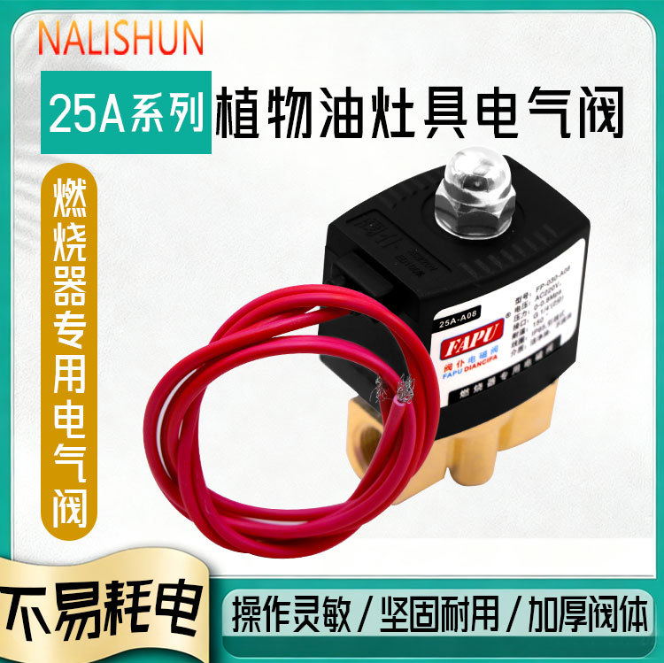 Vegetable Oil Methanol Liquid Wax Stove Stove Solenoid Valve Universal Anti-Leakage Oil Thread 2-Point Solenoid Valve