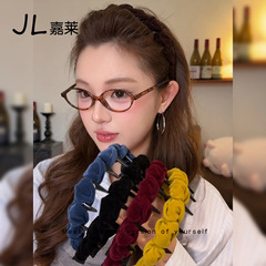 秋冬麻花丝绒立体发箍女2025新款加厚扭结齿梳高颅顶头箍气质发卡